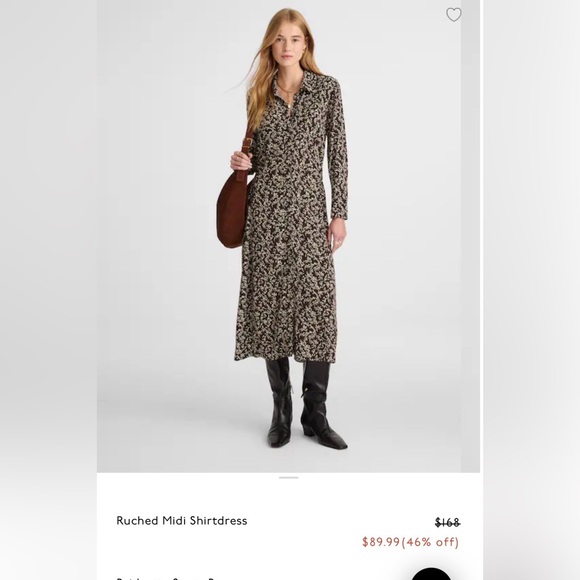Madewell Brown Long Sleeve Dress - Picture 4 of 8